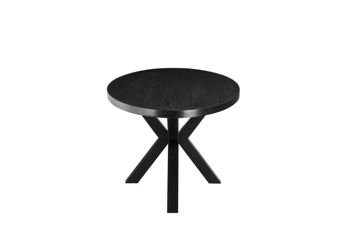 Table de salle à manger ovale design plateau en Marbre artificiel et pieds en acier coloris beige et noir L.200 x P.100 x H.76 cm collection MARJA