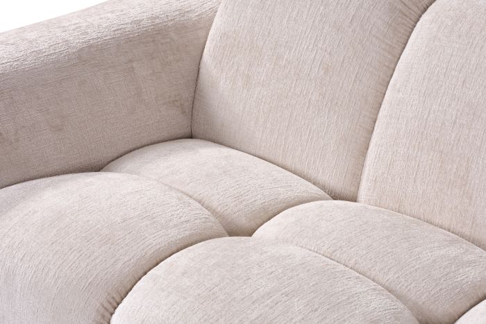 Canapé d'angle réversible design en tissu beige foncé collection DRAKE